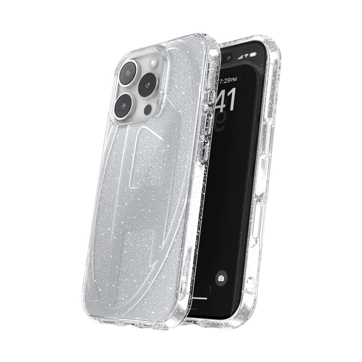 ★大人気商品★ Proケース 16 iPhone Oval シルバー Glitter D iPhoneアクセサリー