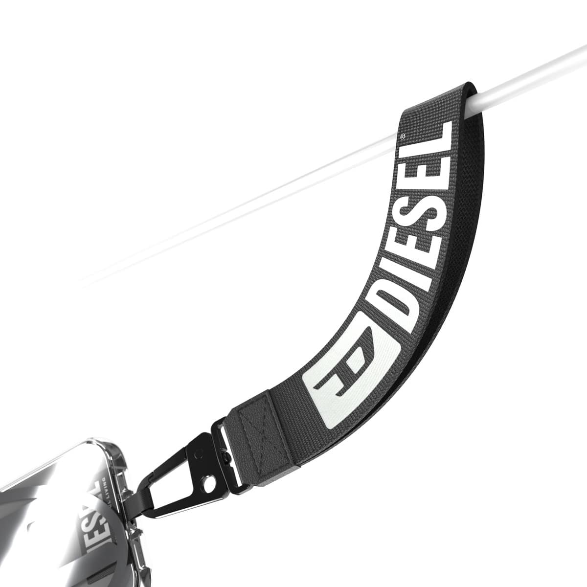 国内直営★ギフトに【DIESEL】ハンドストラップ 送料込 ハンドストラップ Universal Wrist Strap ブラック