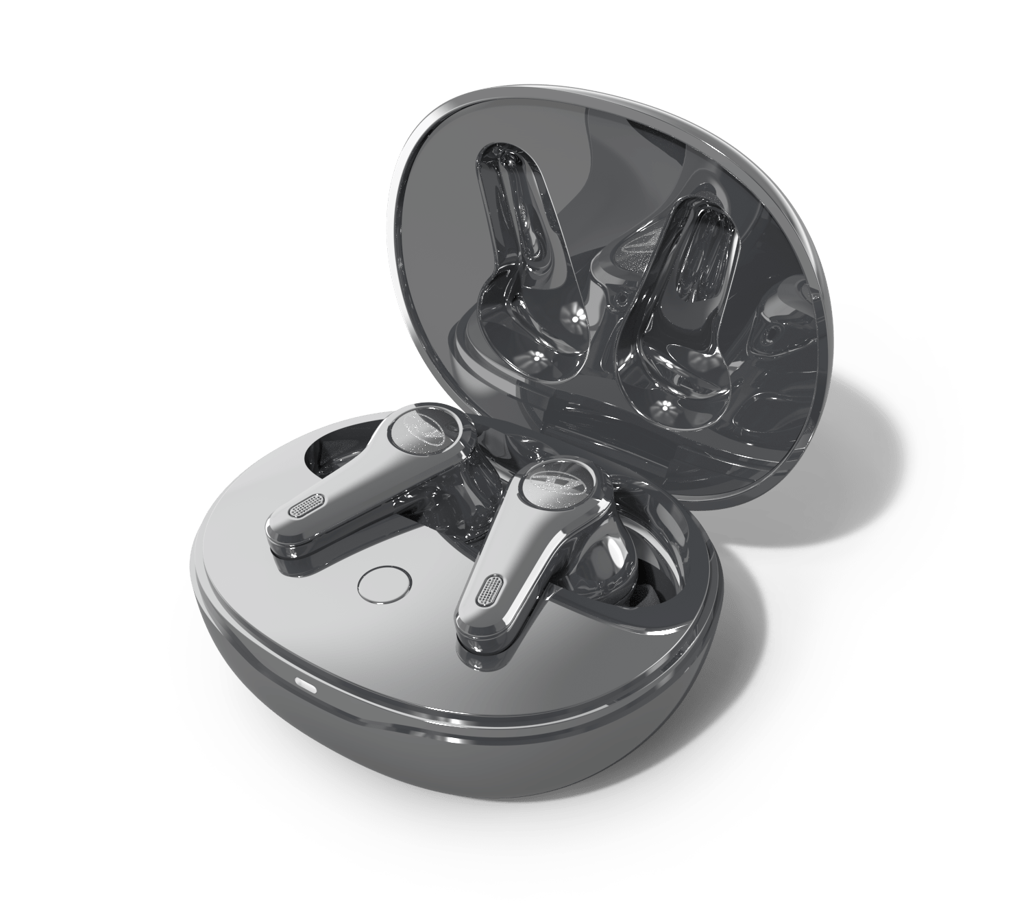 ディーゼル　ワイヤレスイヤホン　シルバー　新作 DIESEL[ディーゼル] True Wireless Earbuds Glossy Black