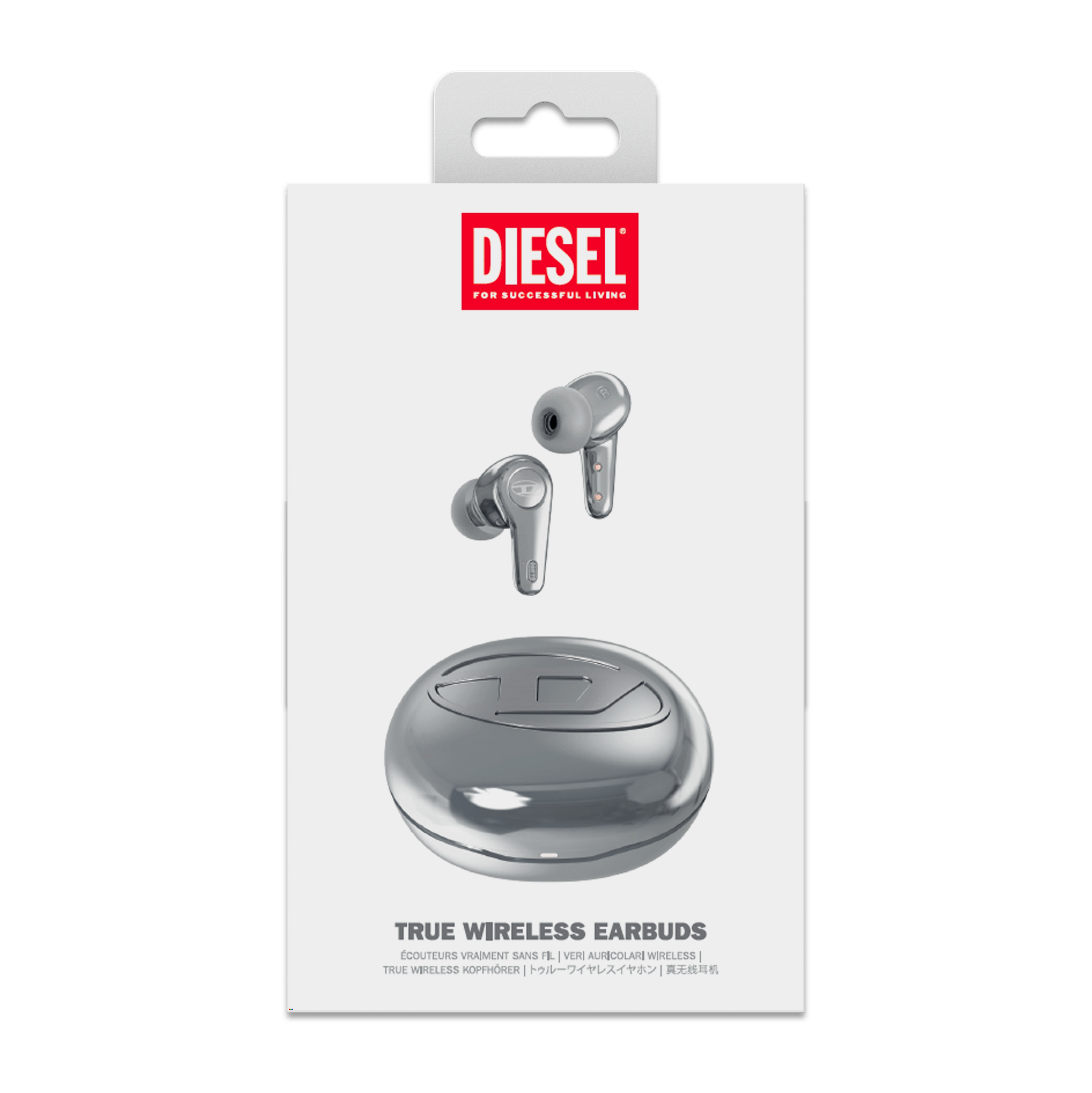 ディーゼル　ワイヤレスイヤホン　シルバー　新作 ワイヤレスイヤホン DIESEL True Wireless Earbuds ANC