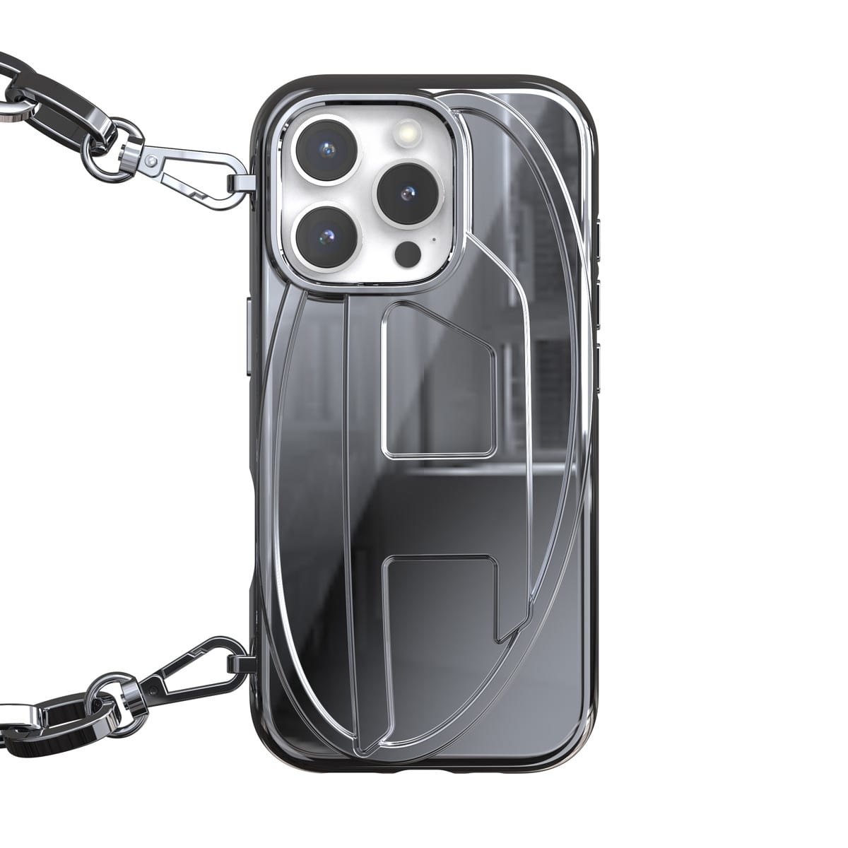 DIESEL[ディーゼル] iPhone 16 Pro Case Oval D GLOSSY CHAIN