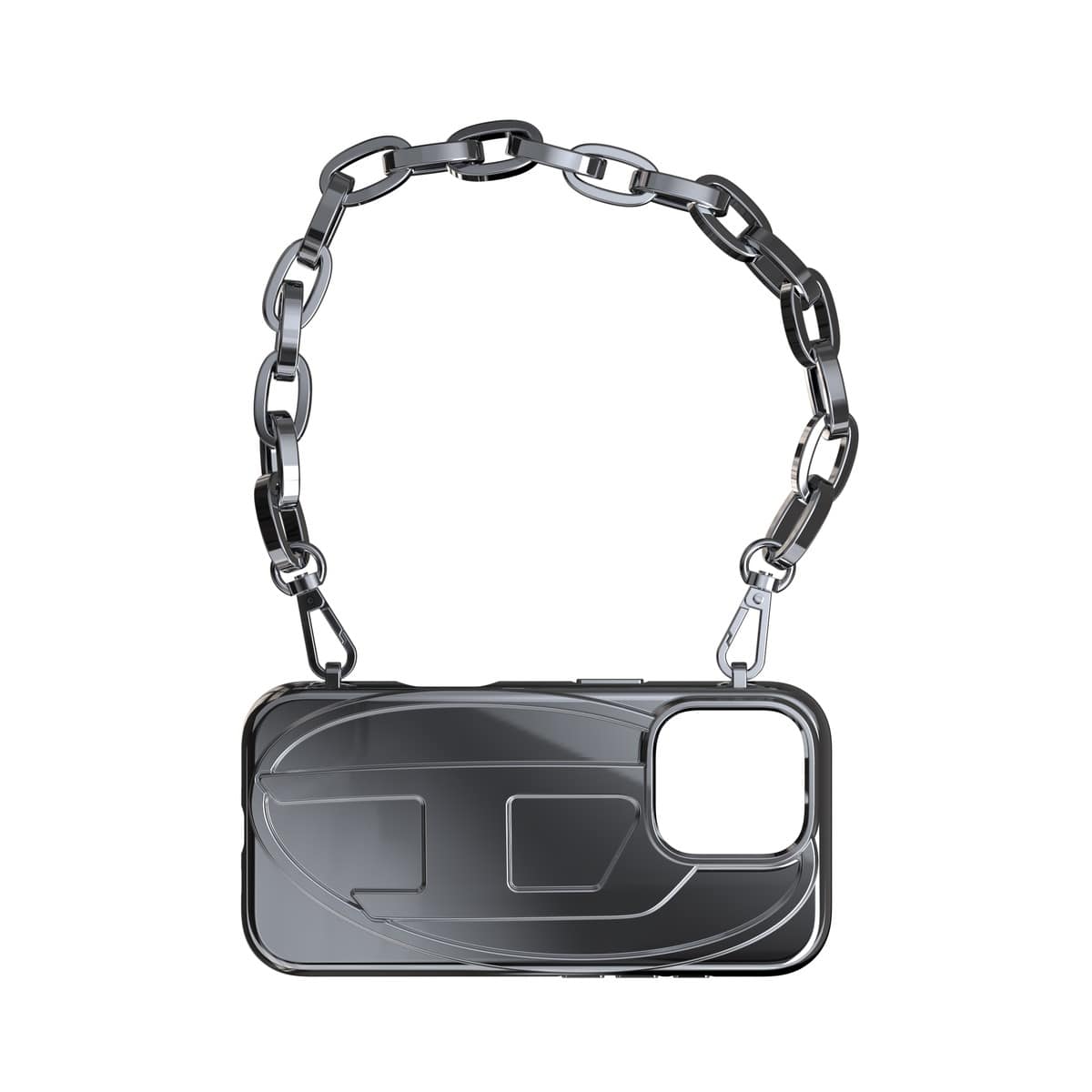 DIESEL[ディーゼル] iPhone 16 Pro Case Oval D GLOSSY CHAIN