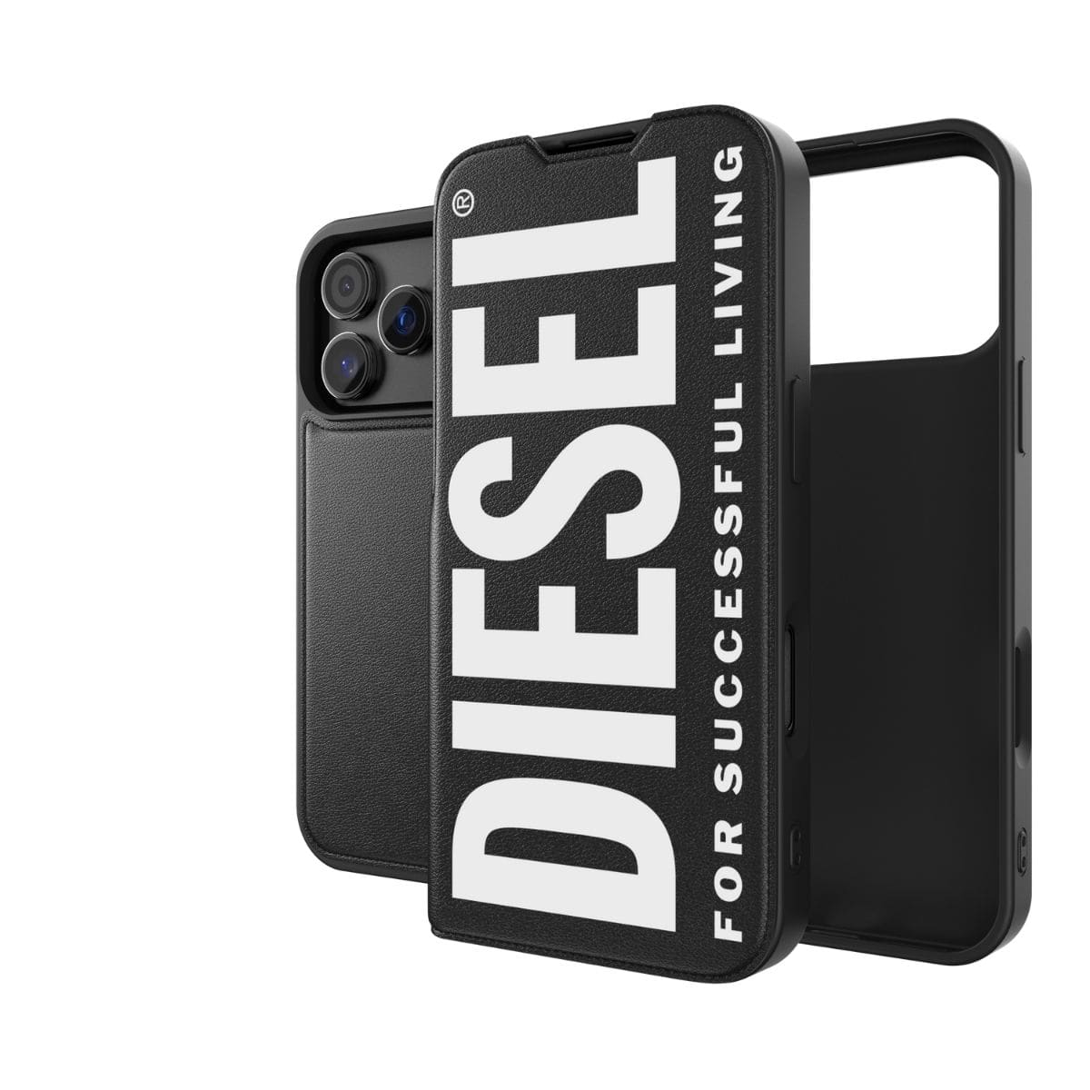 DIESEL[ディーゼル] iPhone 17 Pro Max スマホケース スマホカバー Booklet MagSafe 手帳型 ブラック ブラック 60402
