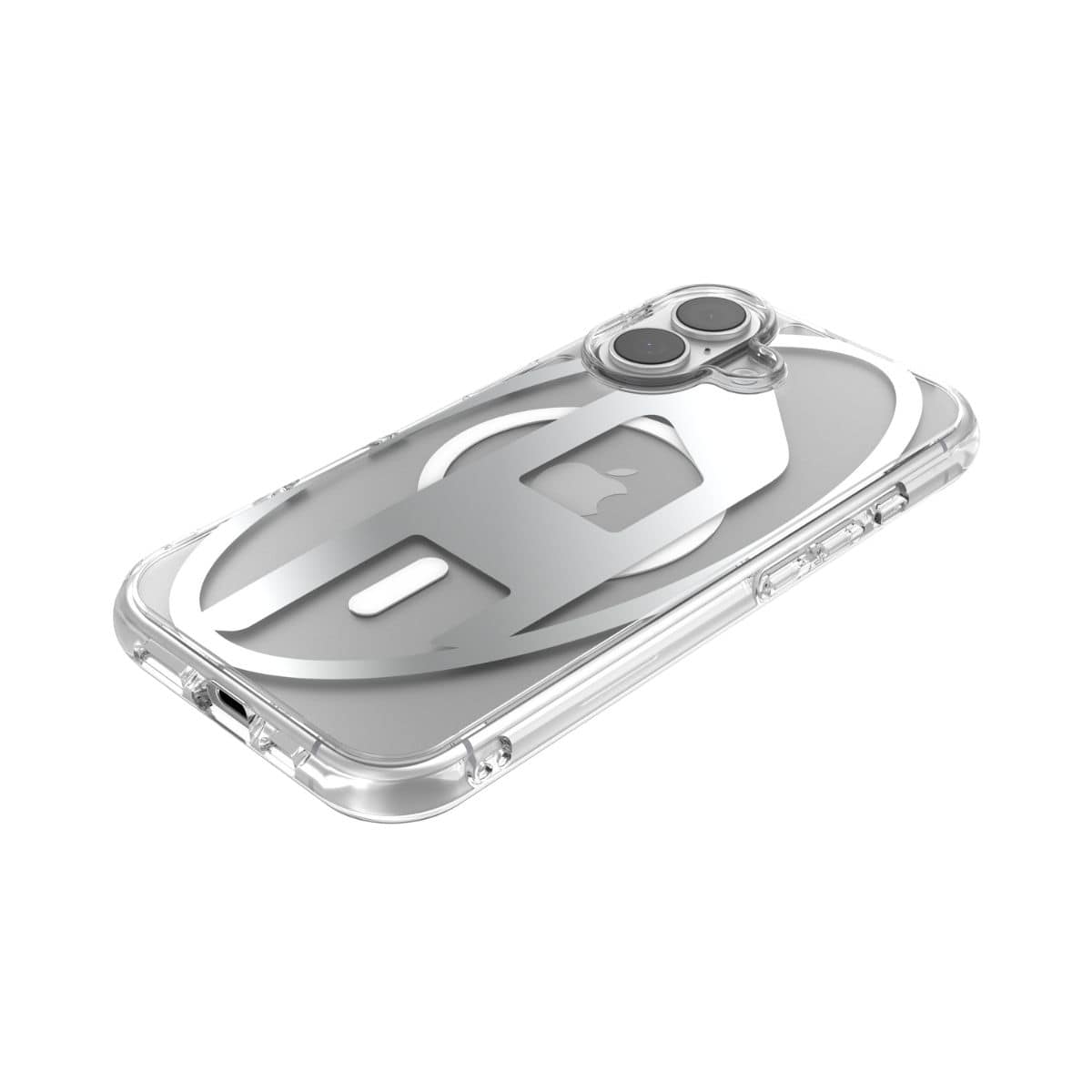 DIESEL[ディーゼル] iPhone 17 スマホケース スマホカバー Oval D Metallic Magsafe ミラー クリア/シルバー クリアシルバー 60411