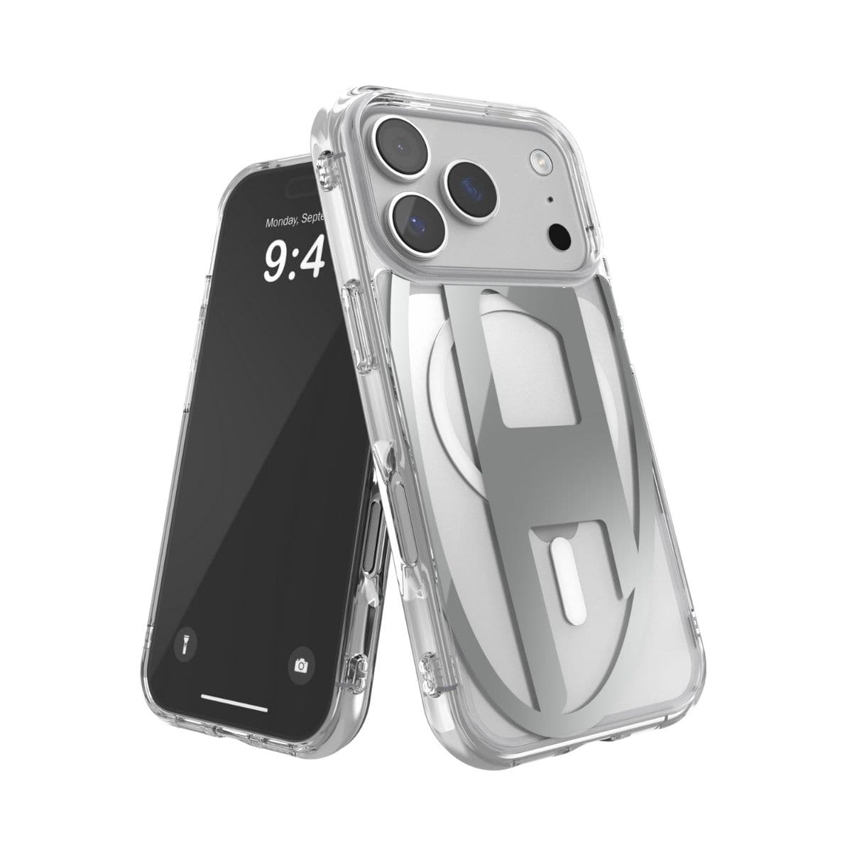 DIESEL[ディーゼル] iPhone 17 Pro スマホケース スマホカバー Oval D Metallic Magsafe ミラー クリア/シルバー クリアシルバー 60413