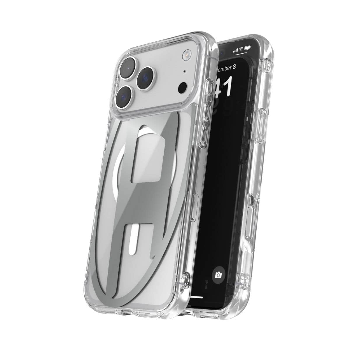 DIESEL[ディーゼル] iPhone 17 Pro Max スマホケース スマホカバー Oval D Metallic Magsafe ミラー クリア/シルバー クリアシルバー 60414