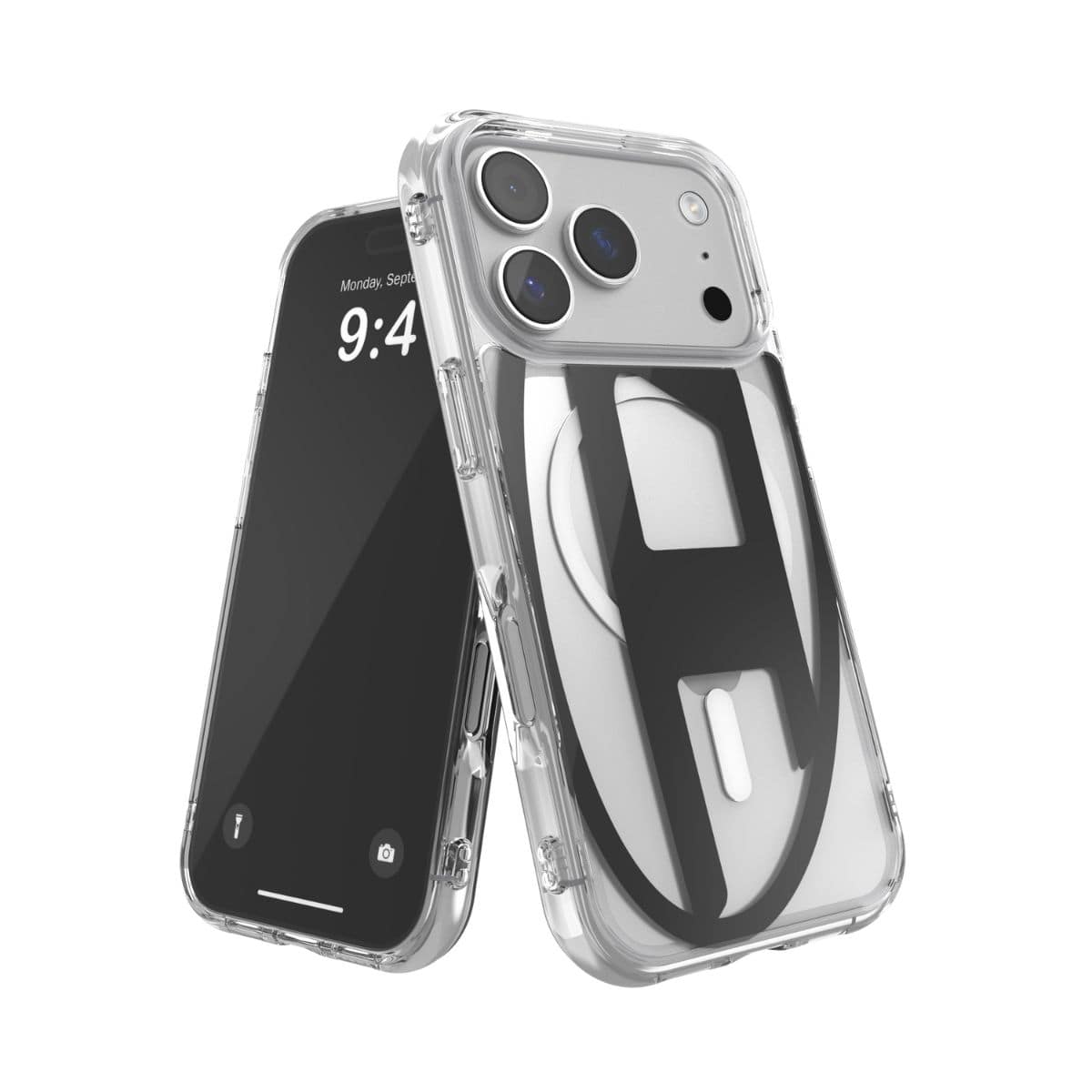 DIESEL[ディーゼル] iPhone 17 Pro スマホケース スマホカバー Oval D Metallic Magsafe ミラー クリア/ブラック クリアブラック 60417