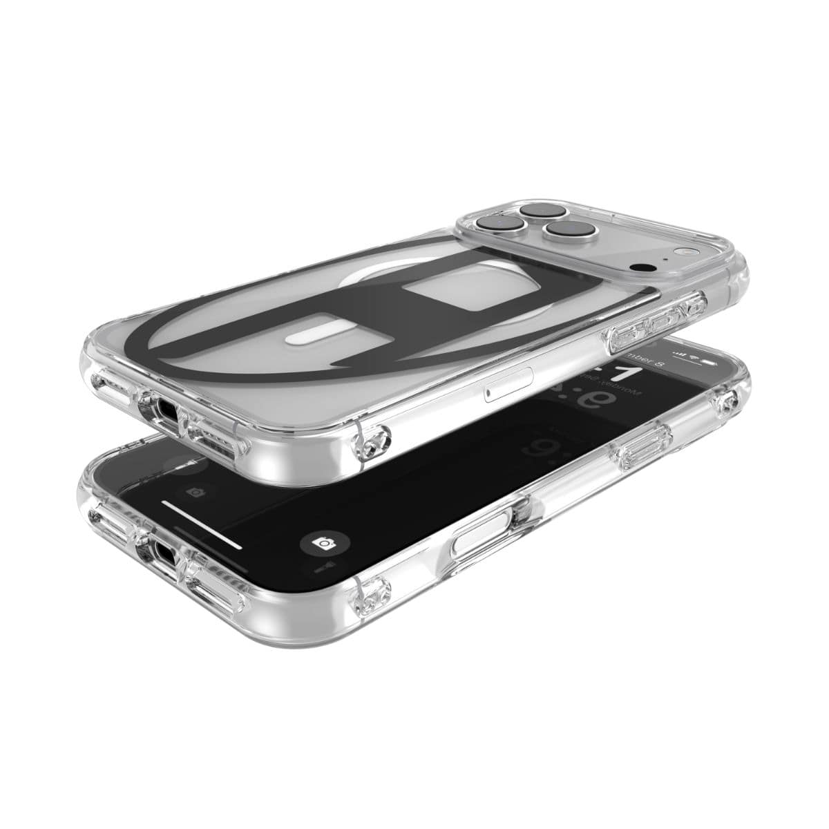 DIESEL[ディーゼル] iPhone 17 Pro Max スマホケース スマホカバー Oval D Metallic Magsafe ミラー クリア/ブラック クリア　ブラック 60418