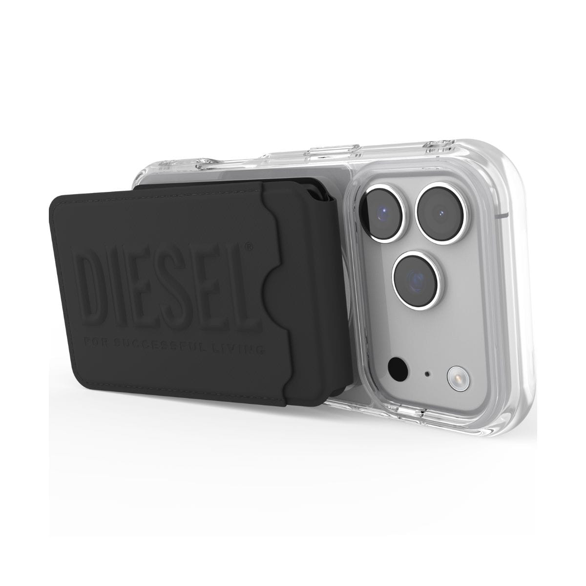 DIESEL[ディーゼル] 3D Biscotto Magsafe Card Case Black カードケース スタンド ユニバーサルタイプ Magsafe対応 カードスロット ブラック ブラック 60449