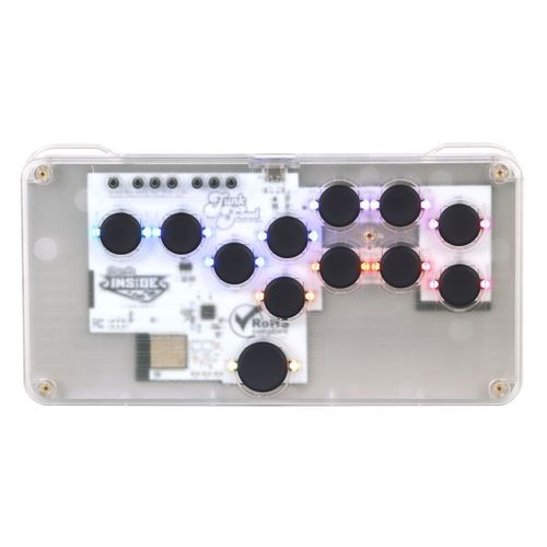 ＜期間限定特価！＞ JunkFood[ジャンクフード] SnackBox MICRO LITE CLEAR アーケードコントローラー アケコン クリア レバーレス コンパクト スリム 持ち運び (MG-SBMLT-CL) クリア