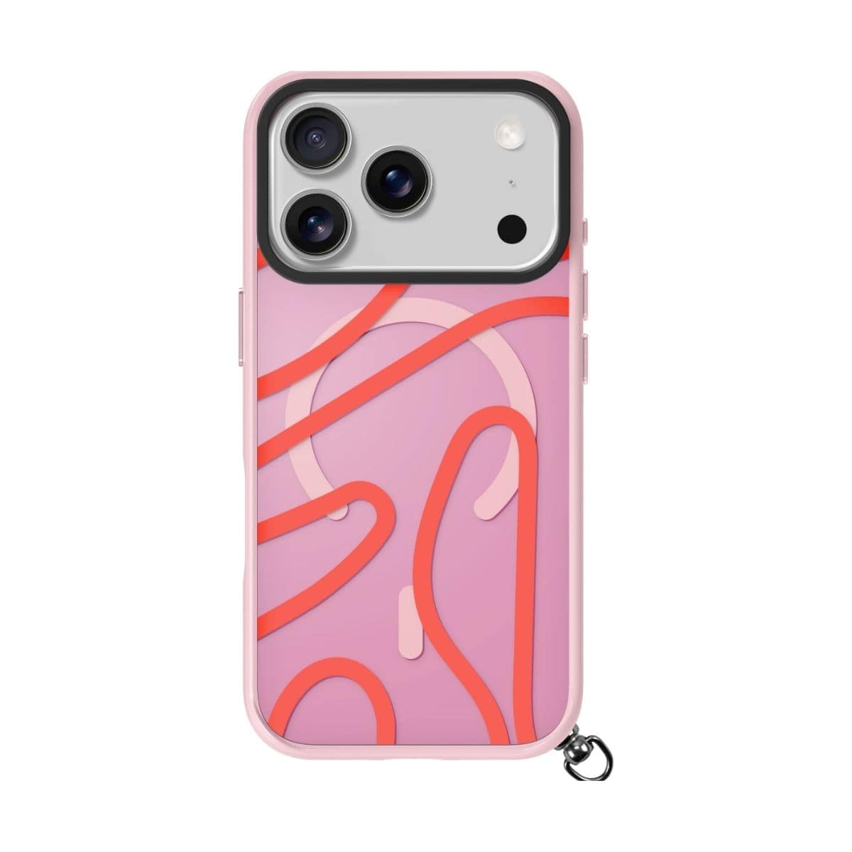 LAUT[ラウト] iPhone 17 Pro スマホケース スマホカバー KEYKO POP ミニポーチ付/ストラップ付/チャーム付 MagSafe対応 ロージーウェーブ ピンク ピンク L_IP25B_KP_P