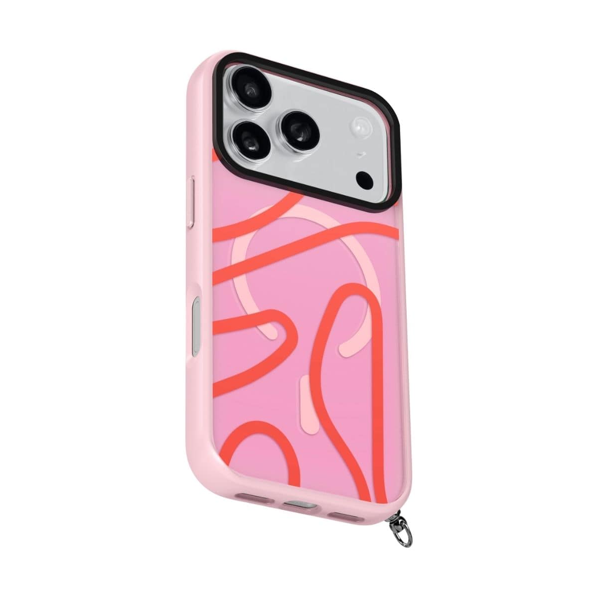 LAUT[ラウト] iPhone 17 Pro スマホケース スマホカバー KEYKO POP ミニポーチ付/ストラップ付/チャーム付 MagSafe対応 ロージーウェーブ ピンク ピンク L_IP25B_KP_P