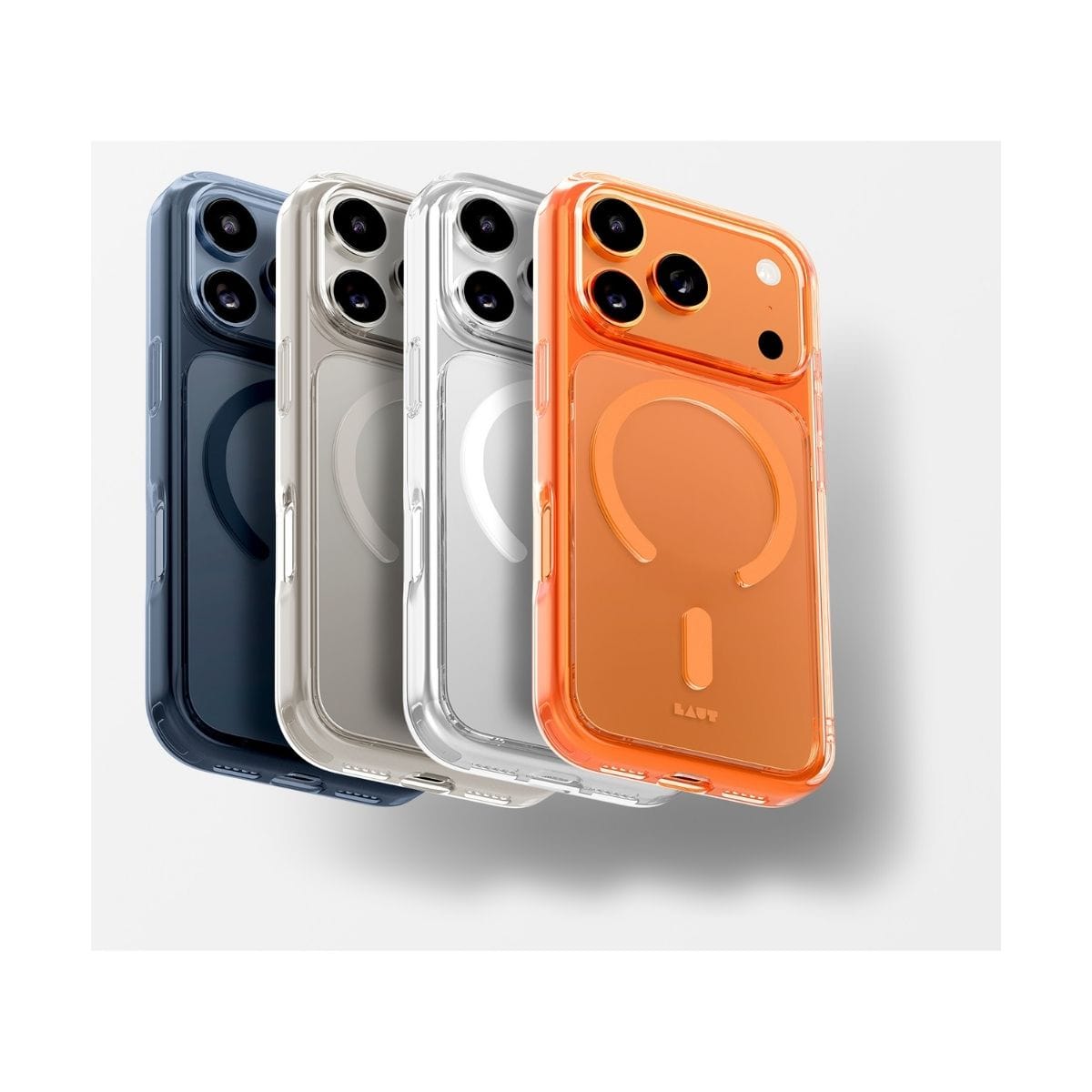 LAUT[ラウト] iPhone 17 Pro スマホケース スマホカバー CRYSTAL FLURO クリアミッドナイト ブラック L_IP25B_CF_BK