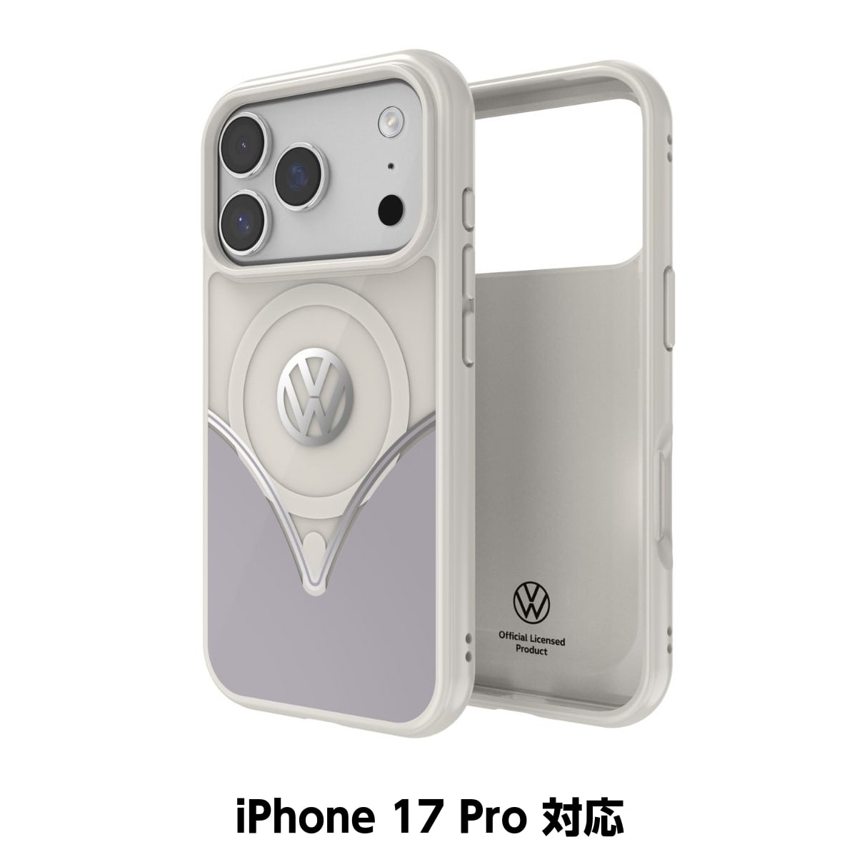 Volkswagen[フォルクスワーゲン] iPhone 17Pro ケース スマホケース MagSafe対応 ストラップホールあり Smoke Gray(スモークグレー) Gray/White グレー/ホワイト グレー/ホワイト 60486