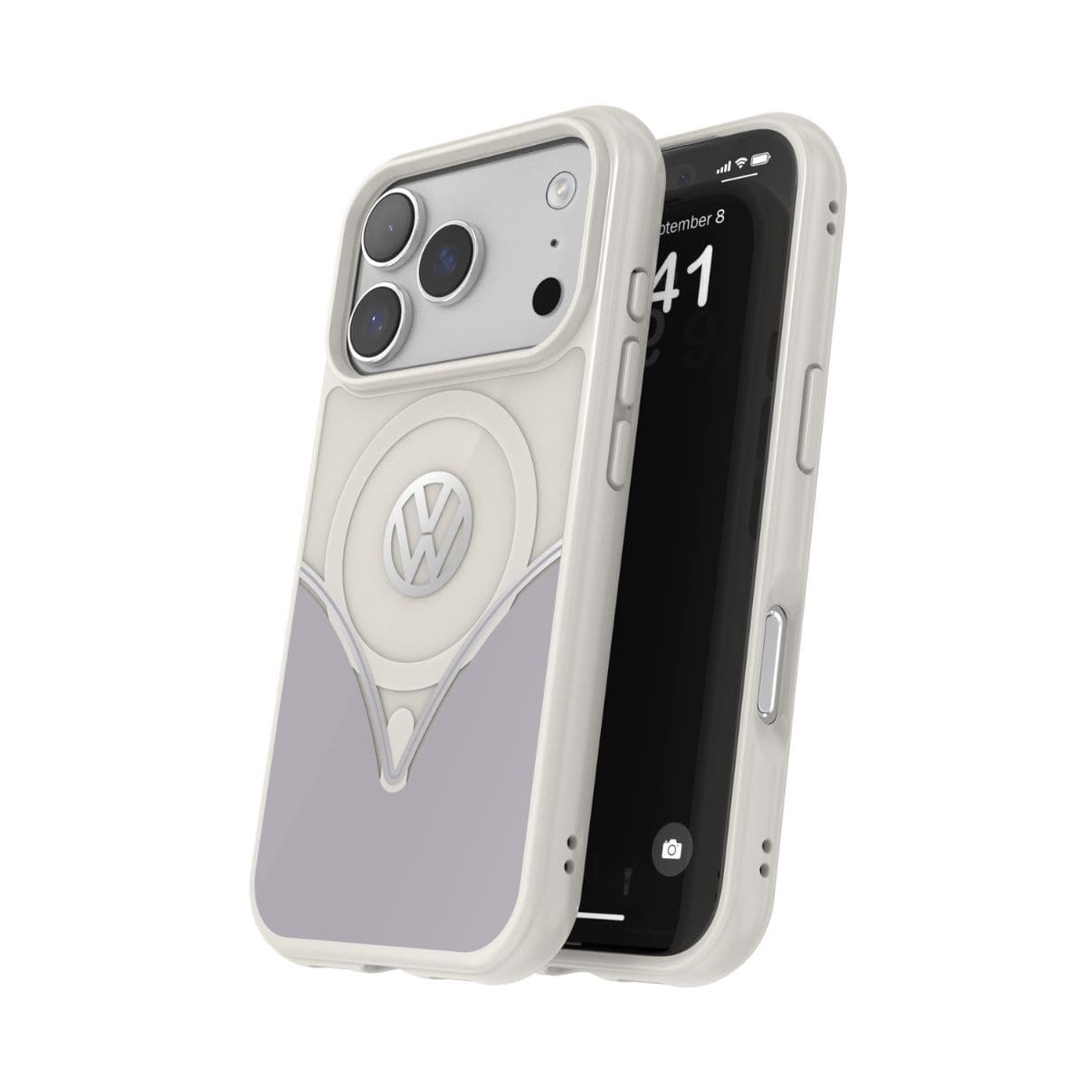 Volkswagen[フォルクスワーゲン] iPhone 17Pro ケース スマホケース MagSafe対応 ストラップホールあり Smoke Gray(スモークグレー) Gray/White グレー/ホワイト グレー/ホワイト 60486