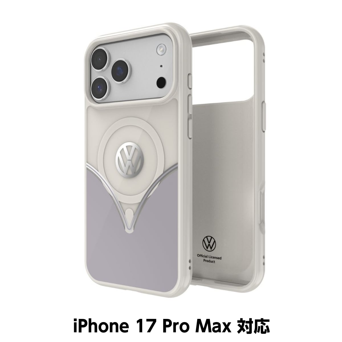 Volkswagen[フォルクスワーゲン] iPhone 17Promax ケース スマホケース MagSafe対応 ストラップホールあり Smoke Gray(スモークグレー) Gray/White グレー/ホワイト グレー/ホワイト 60487