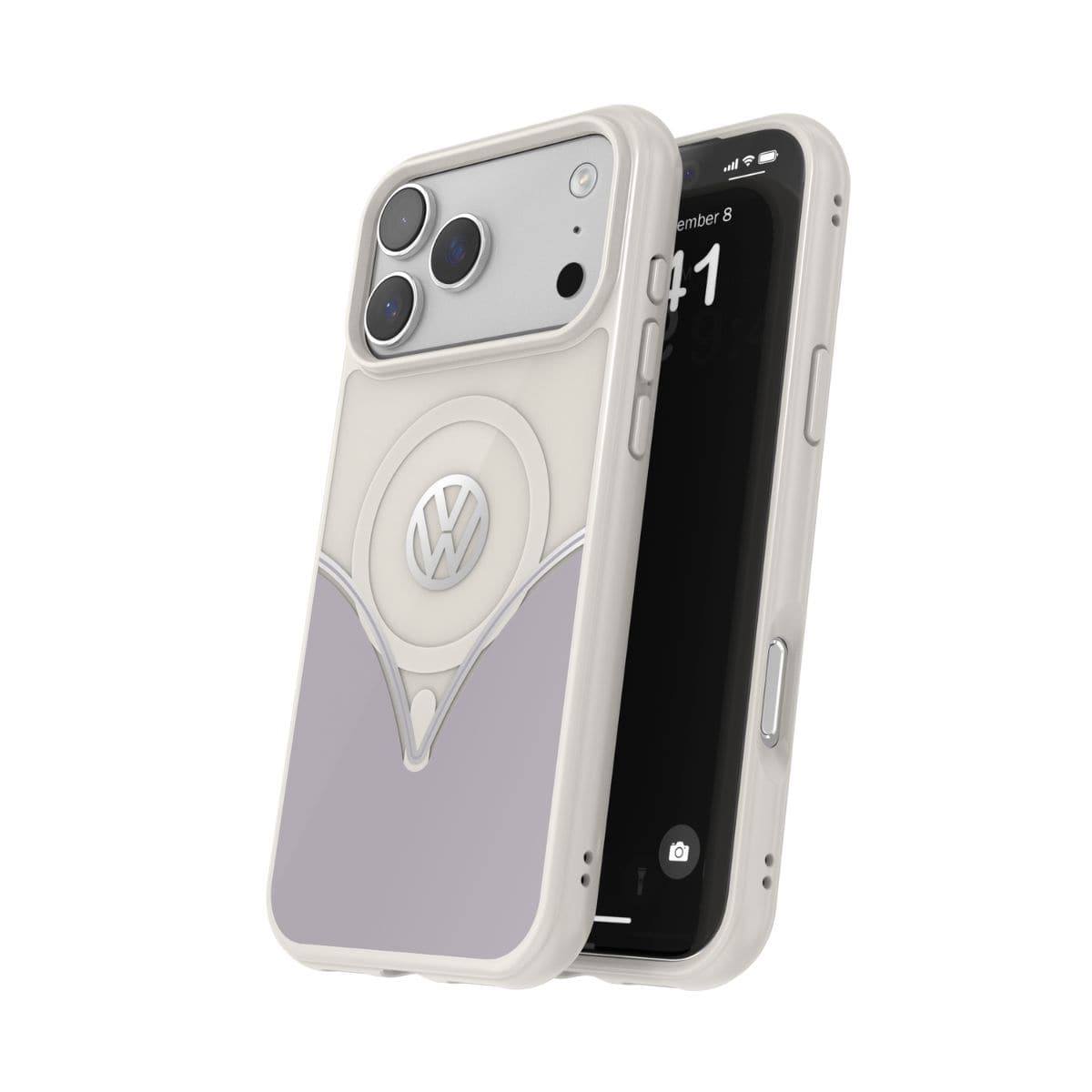 Volkswagen[フォルクスワーゲン] iPhone 17Promax ケース スマホケース MagSafe対応 ストラップホールあり Smoke Gray(スモークグレー) Gray/White グレー/ホワイト グレー/ホワイト 60487