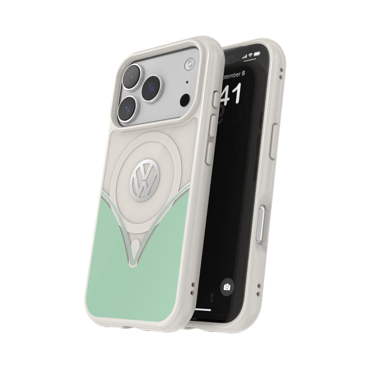 Volkswagen[フォルクスワーゲン] iPhone 17 Pro ケース スマホケース MagSafe対応 ストラップホールあり Bahama Blue(バハマブルー) Green/White グリーン/ホワイト グリーン/ホワイト 60470