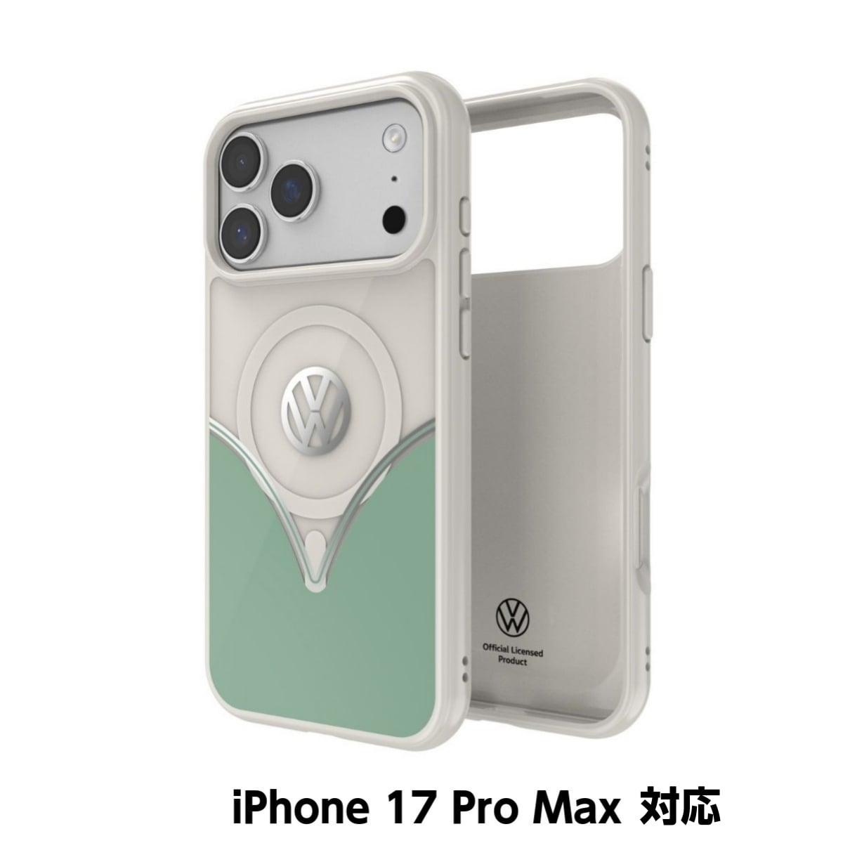 Volkswagen[フォルクスワーゲン] iPhone 17 Pro Max ケース スマホケース MagSafe対応 ストラップホールあり Bahama Blue(バハマブルー) Green/White グリーン/ホワイト グリーン/ホワイト 60471