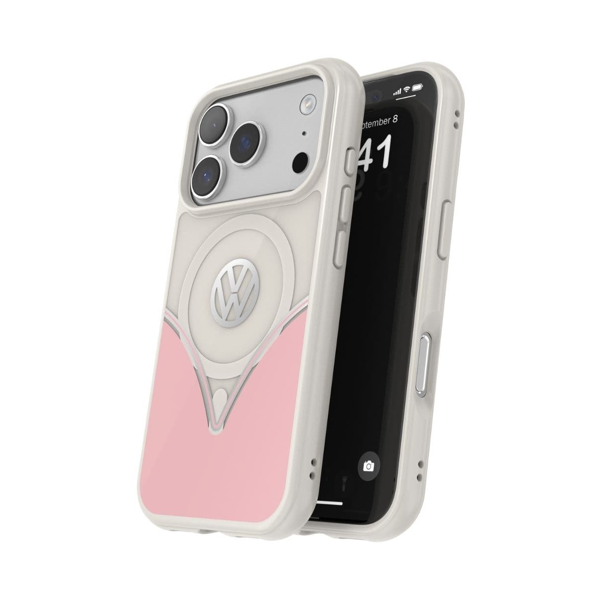 Volkswagen[フォルクスワーゲン] iPhone 17 Pro ケース スマホケース MagSafe対応 ストラップホールあり Powder Pink(パウダーピンク) Pink/White ピンク/ホワイト ピンク/ホワイト 60478