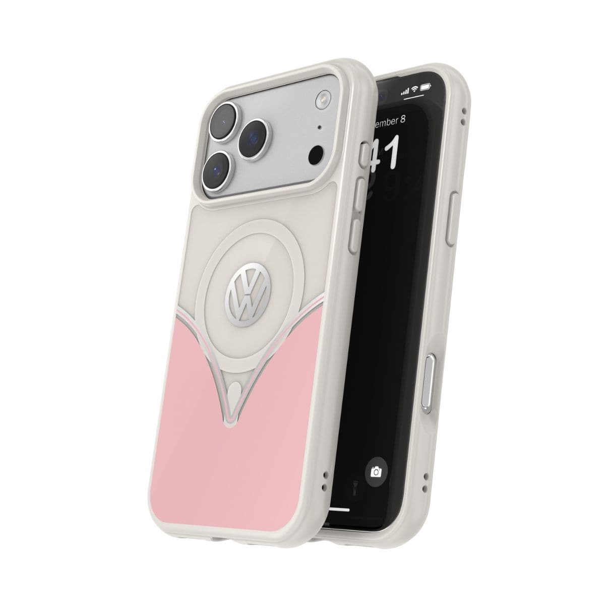 Volkswagen[フォルクスワーゲン] iPhone 17 Pro Max ケース スマホケース MagSafe対応 ストラップホールあり Powder Pink(パウダーピンク) Pink/White ピンク/ホワイト ピンク/ホワイト 60479