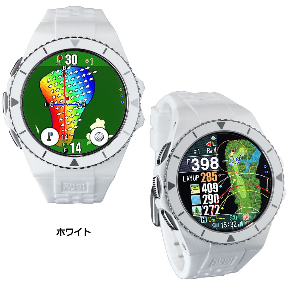ゴルフGPSナビ ホワイト ショットナビ Shot Navi (ショットナビ) ゴルフ距離測定器 ホワイト 付属品