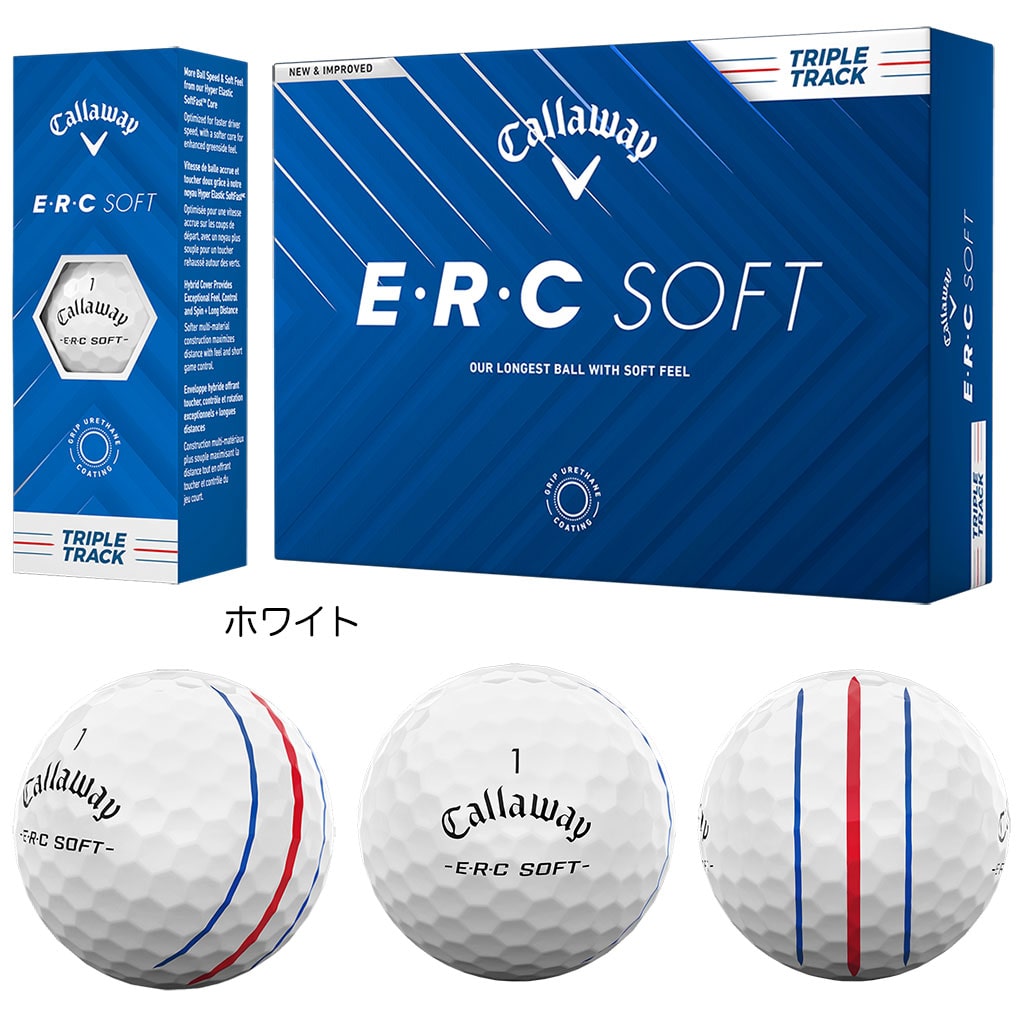 Callaway E-R-C Soft ゴルフボール 12個入り✖️3 キャロウェイ 2025 ERC SOFT ゴルフボール 1ダース(12球入) 3