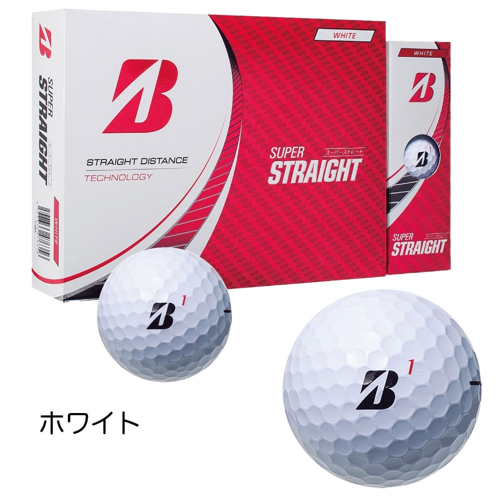 BS ブリヂストンゴルフ SUPER STRAIGHT ゴルフボール 1ダース(12