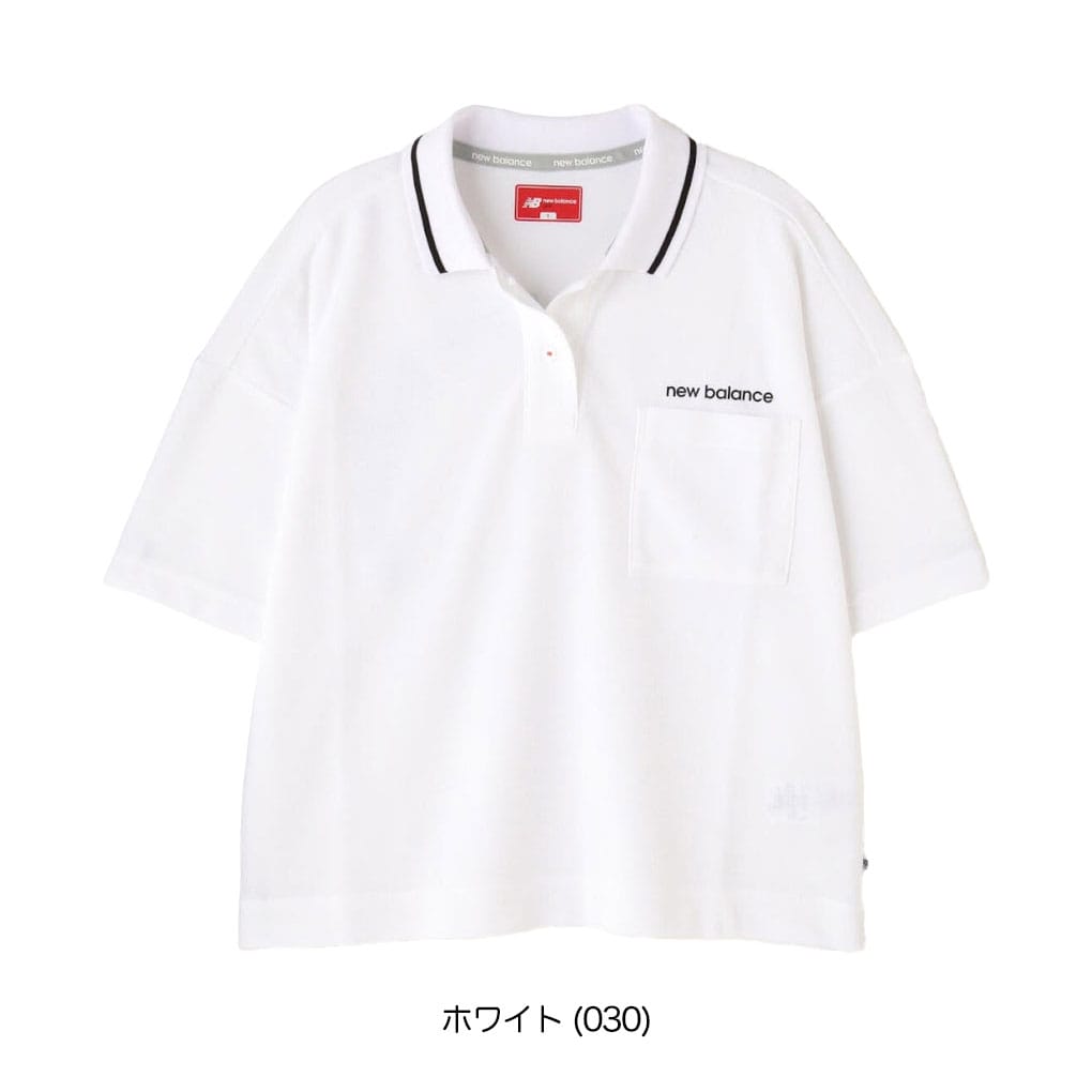 サイズ：1 NEW BALANCE GOLF ニューバランス 2025年モデル 半袖ポロシャツ  ホワイト系 [240101416835] ゴルフウェア レディース ストスト New Balance Golf ニューバランス ゴルフ ロゴストライプ柄 半袖