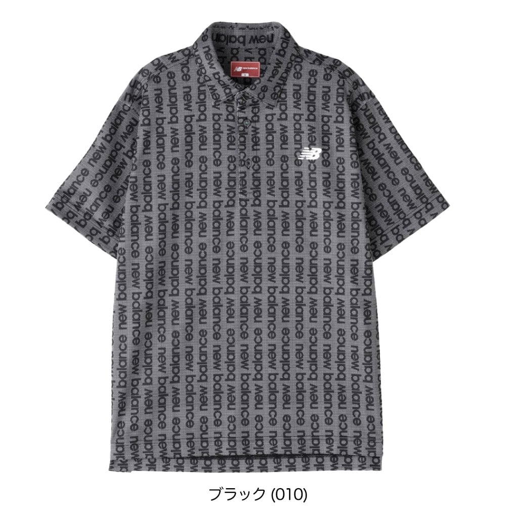 【美品】【6】NEW BALANCE GOLF 総柄 ゴルフウェア メンズ レオパード柄 半袖 カラーシャツ (MENS) | new balance golf