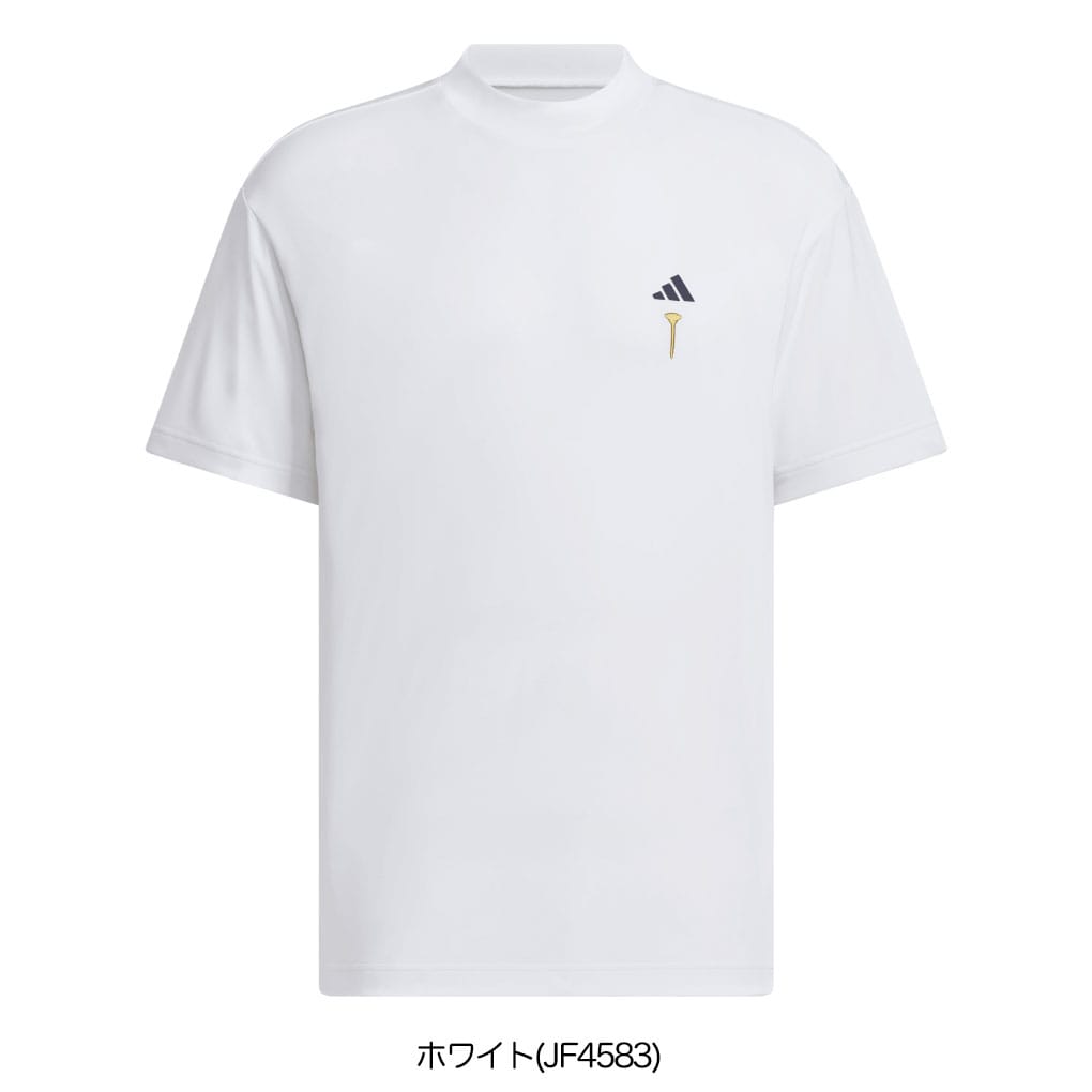 2025アディダス ゴルフウェア バックグラフィック モックネック 半袖 ADIDAS GOLF アディダスゴルフ BOSロゴ柄デボス モックネック