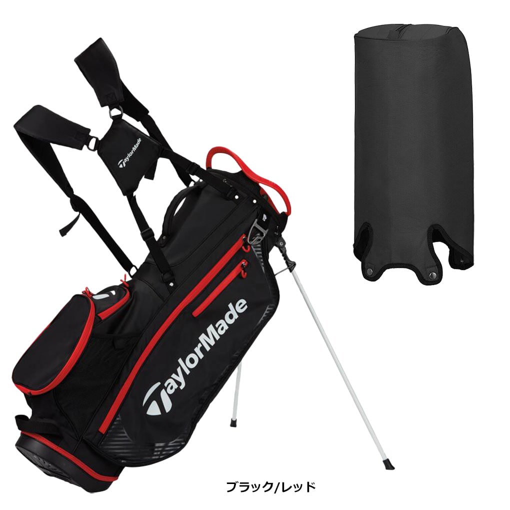 TaylorMade キャディバッグ 黒/赤 TaylorMade (テーラーメイド) STEALTH キャディバッグ レッド