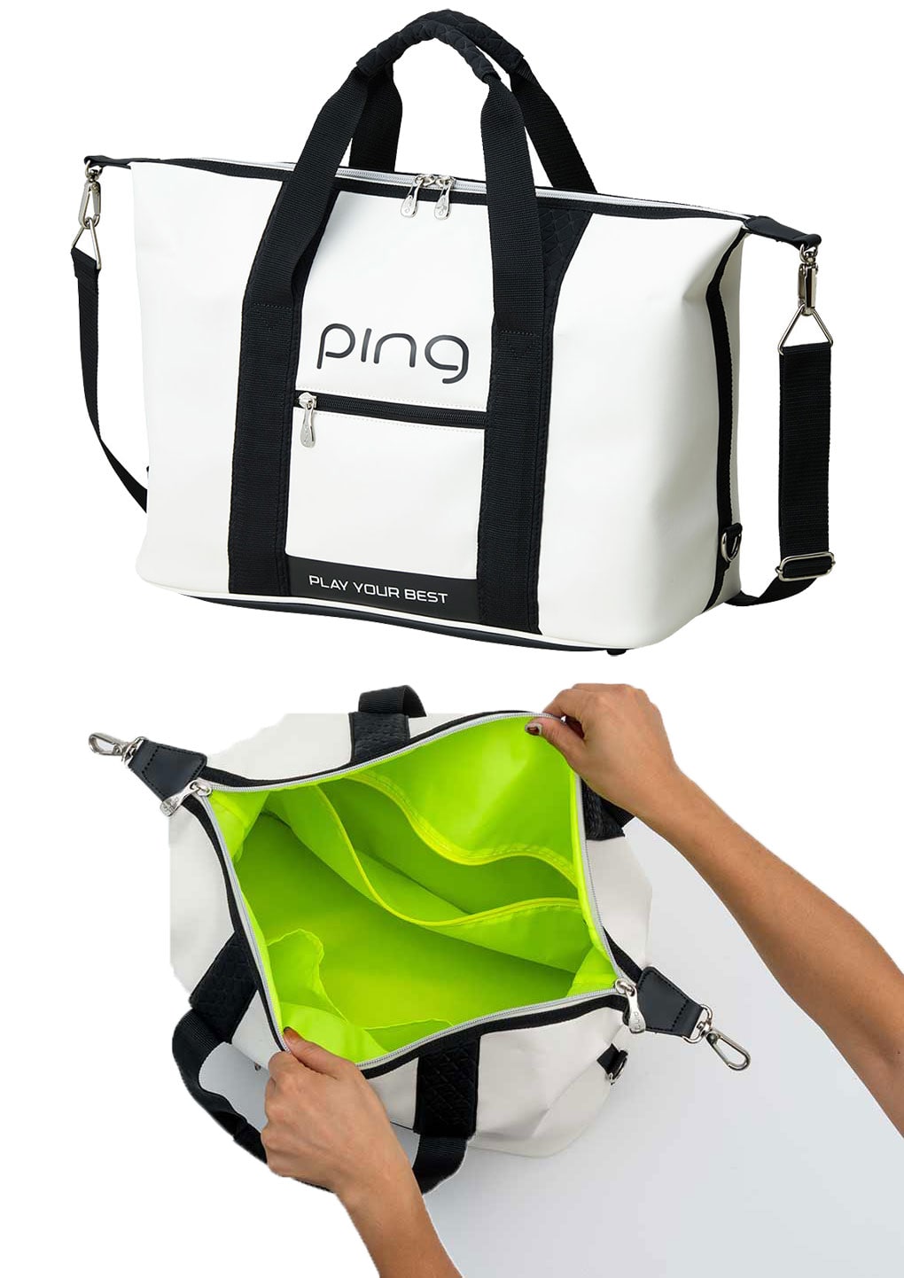 ピン PING ボストン バッグ ホワイト ネイビー dショッピング |ピン PING ツアーライト ボストンバッグ
