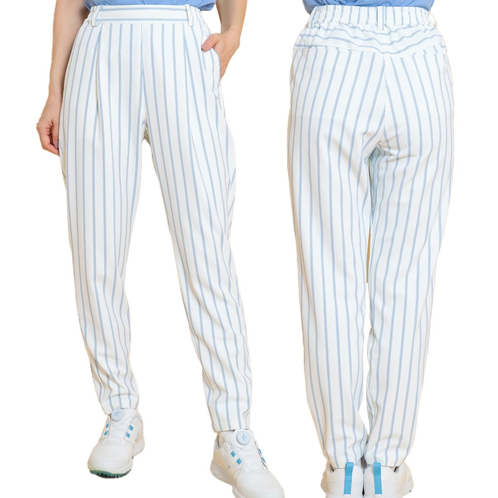 キャロウェイ　ストライプシャツとパンツセット　Ｌサイズ　2025年春夏　未使用 キャロウェイ（CALLAWAY）（レディース）ゴルフウェア