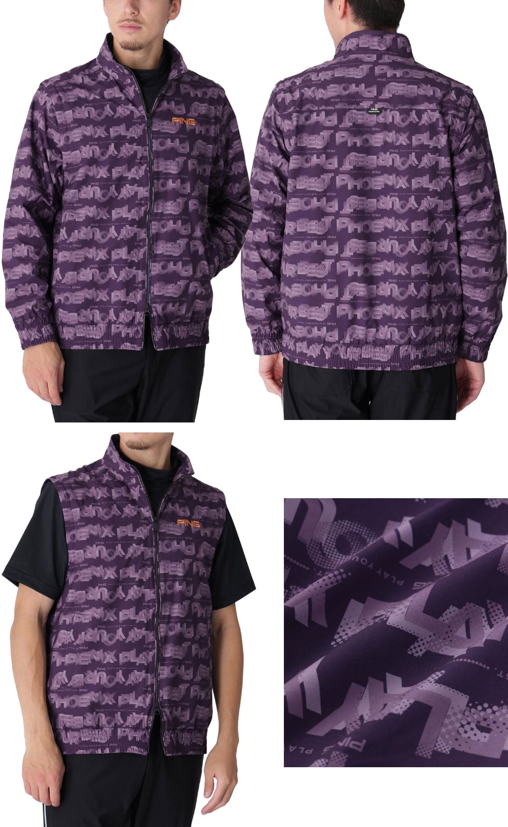 ピン PING 2WAYドットグラデーションスタンドブルゾン 621-5220801