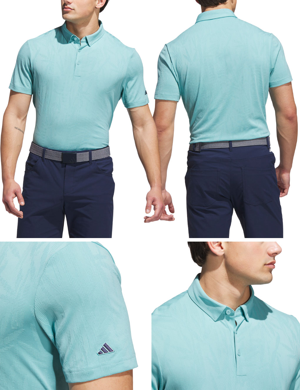 adidas GOLF【XL】セットアップ ジャガードポロ ＆ハーフパンツ セール】シアサッカー ショートパンツ【adidas Golf/アディダス