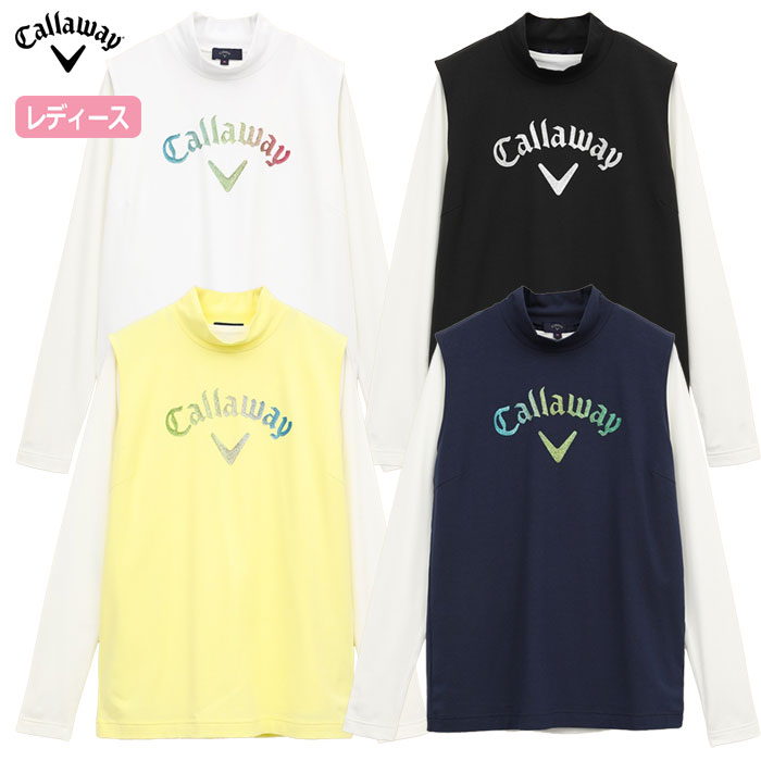 美品　キャロウェイ　ゴルフ　モックシャツ　パンツ　上下セット　callaway Callaway キャロウェイ ゴルフウェア 半袖シャツ レディース 裏