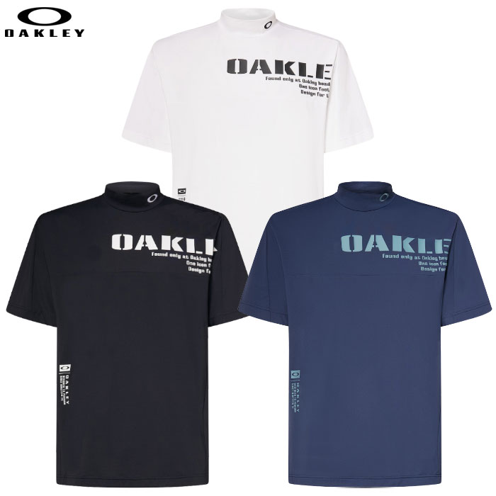 Oakley - 極美品 オークリー ストレッチ 半袖 モックネック シャツ メンズ L 黒 オークリー OAKLEY モックネックシャツ Tech Cold Square Mock