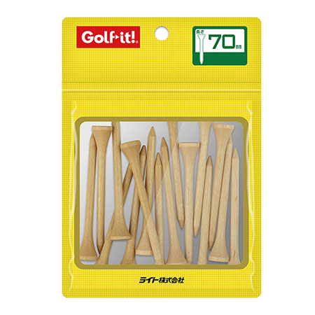 ライト シェルパックウッドティー 70 ニス T-571 ゴルフ ティー ゴルフイット 日本正規品