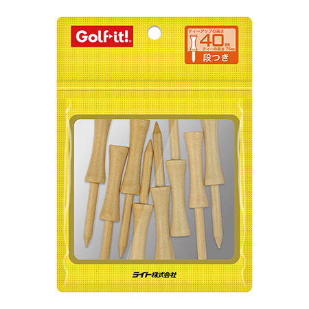 ライト シェルパック ウッドティー段付 75 ニス T-578 ゴルフ ティー ゴルフイット 日本正規品