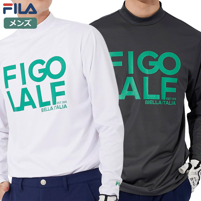 FILA GOLF メンズ モックネック長袖シャツ 783540 フィラゴルフ 日本正規品 2023秋冬モデル