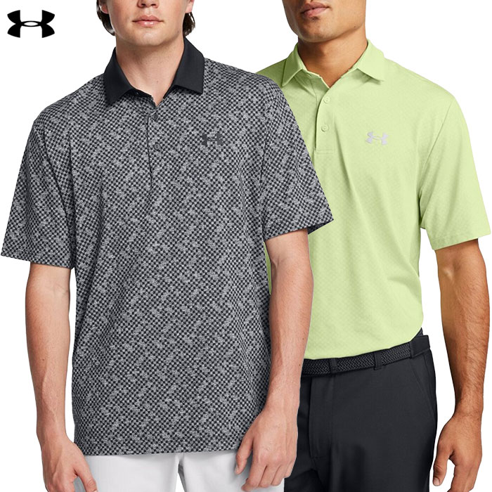 アンダーアーマー UAプレーオフ3.0 チェックジャカード ポロ 1387131 メンズ UNDER ARMOUR ゴルフウェア 2024秋冬モデル 日本正規品