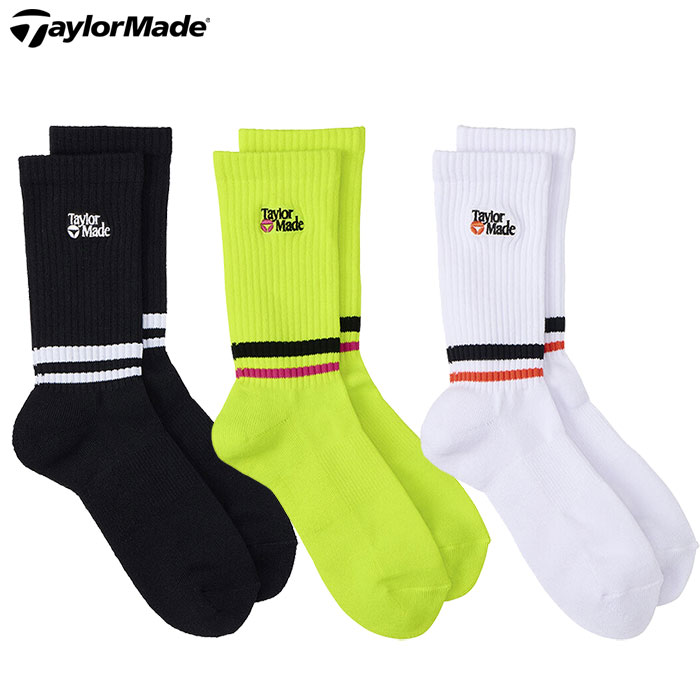 テーラーメイド CL ミドルソックス UN289 メンズ 靴下 SOCKS 2024秋冬モデル TaylorMade 日本正規品