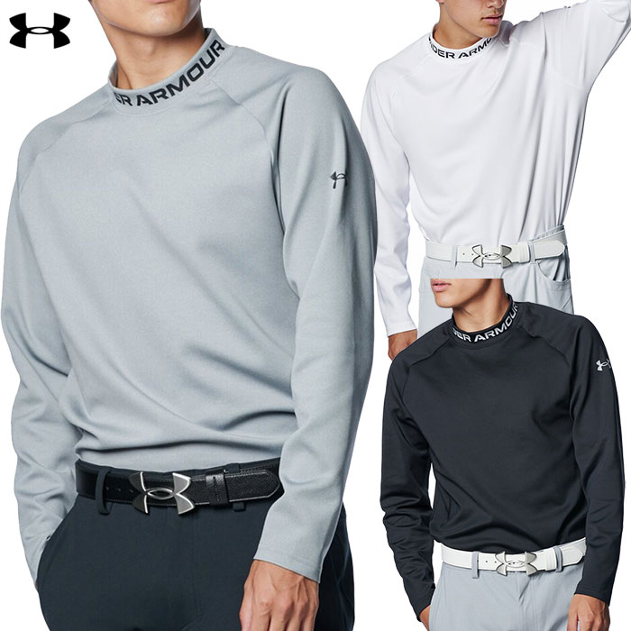 アンダーアーマー UAアーマーニット ワードマークロングスリーブ モックネック シャツ 1388307 メンズ UNDER ARMOUR 2024秋冬モデル 日本正規品 ゴルフウェア