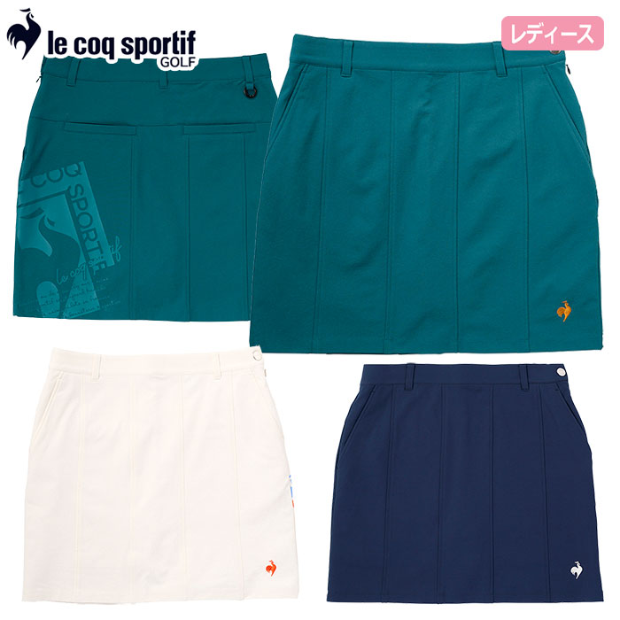 ルコックスポルティフ バックプリントスカート LG4FSK01L レディース ゴルフウェア le coq sportif golf 2024秋冬モデル 日本正規品