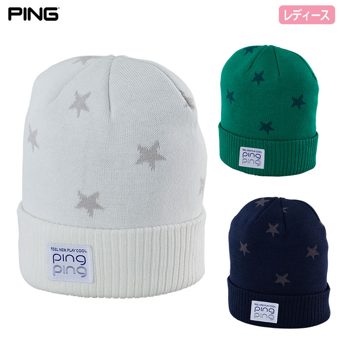 ピン PING HW-L2408 スターニットキャップ レディース ゴルフ 帽子 2024秋冬モデル 日本正規品