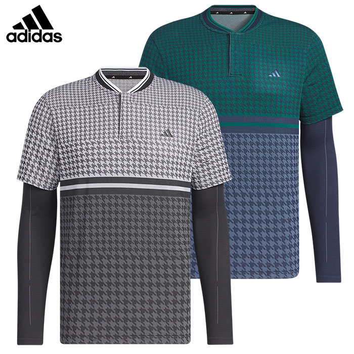 アディダス PRIMEKNIT アームカバー付き サイドシームレス 半袖シャツ JSC01 メンズ ゴルフウェア 2024秋冬モデル adidas 日本正規品