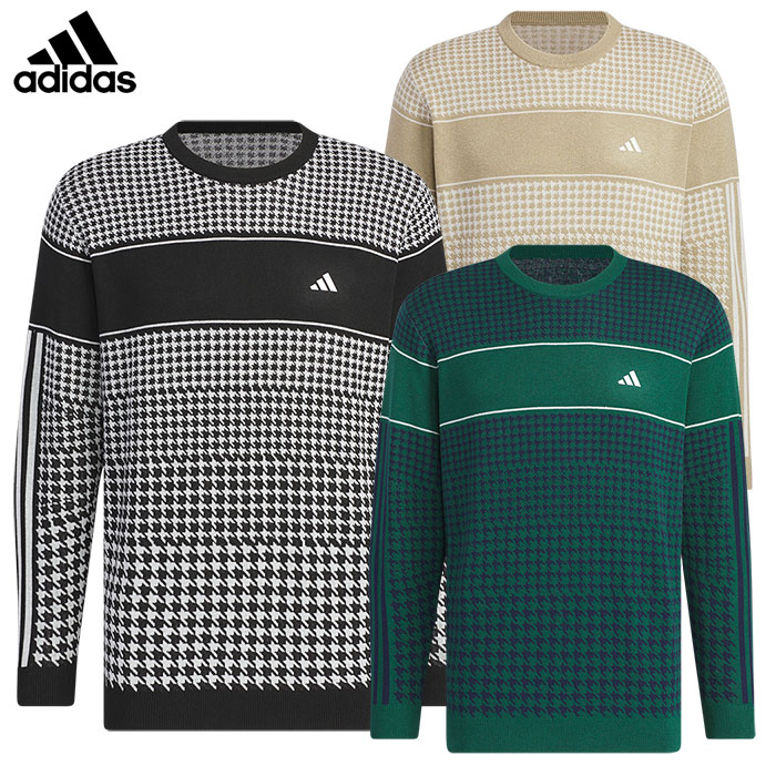 アディダス PRIMEKNIT ハウンドトゥース セーター JSC16 メンズ ゴルフウェア 2024秋冬モデル adidas 日本正規品