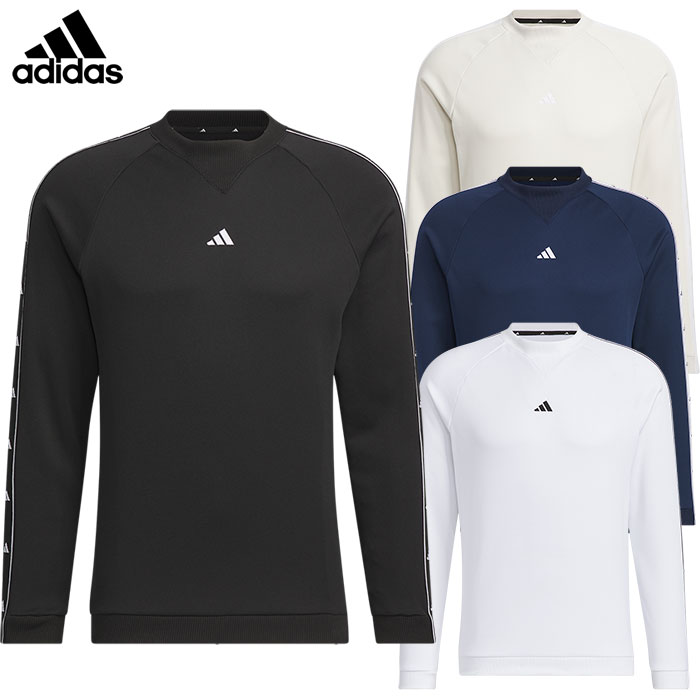 アディダス 保温 クルーネック プルオーバー 長袖フリース KRK30 メンズ ゴルフウェア 2024秋冬モデル adidas 日本正規品