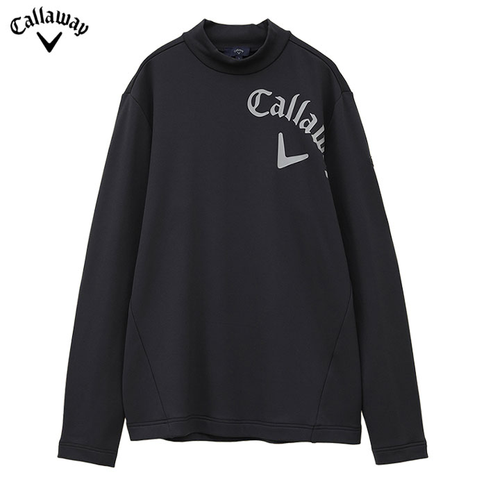キャロウェイ 裏起毛ダブルニットモックネックシャツ C24233110 メンズ ブラック 2024秋冬モデル Callaway 日本正規品